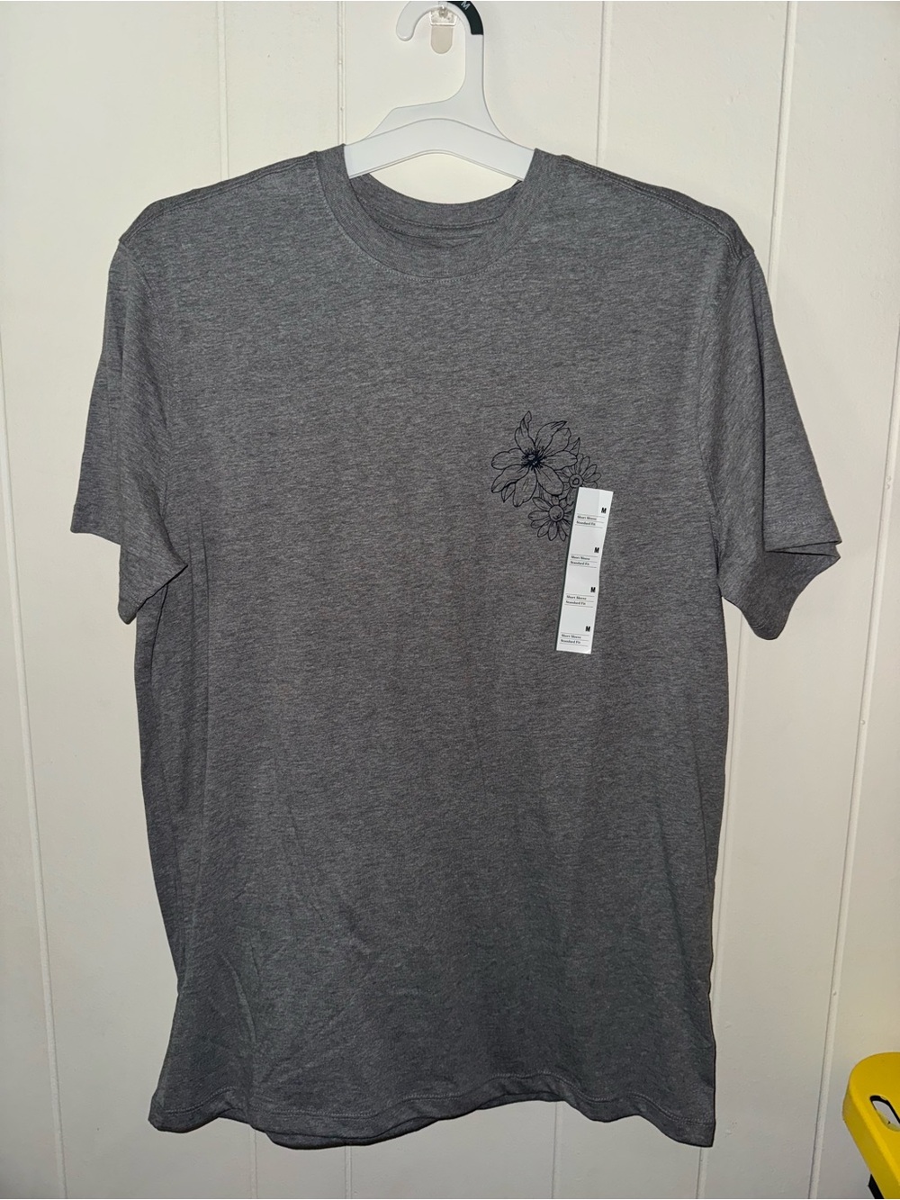 Women’s Gray Floral Pocket T-Shirt